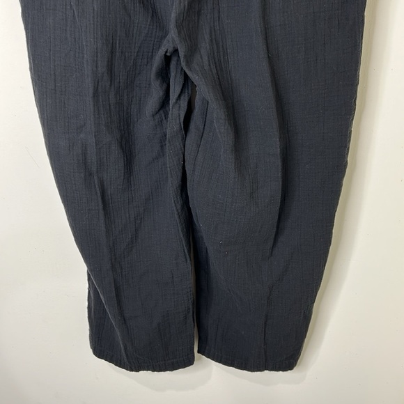 EILEEN FISHER Black Cropped Organic Cotton Pull-On Pants Size Large - Picture 14 of 16